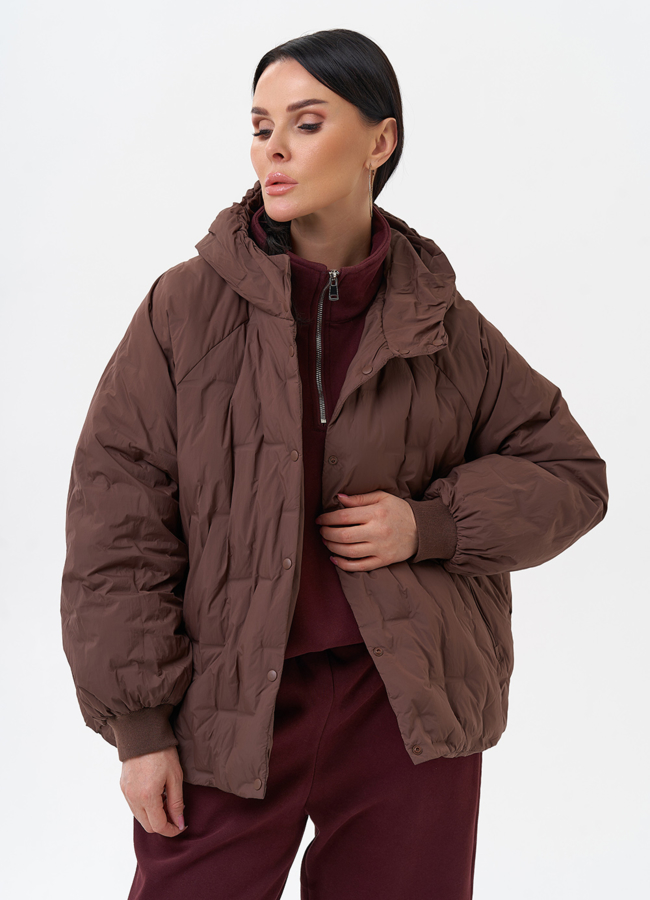 Женская куртка с капюшоном  модель № 29883 универмаг малина