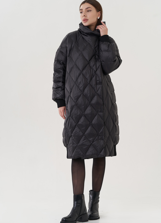 Женский пуховик оверсайз  модель № 25951 в рассрочку