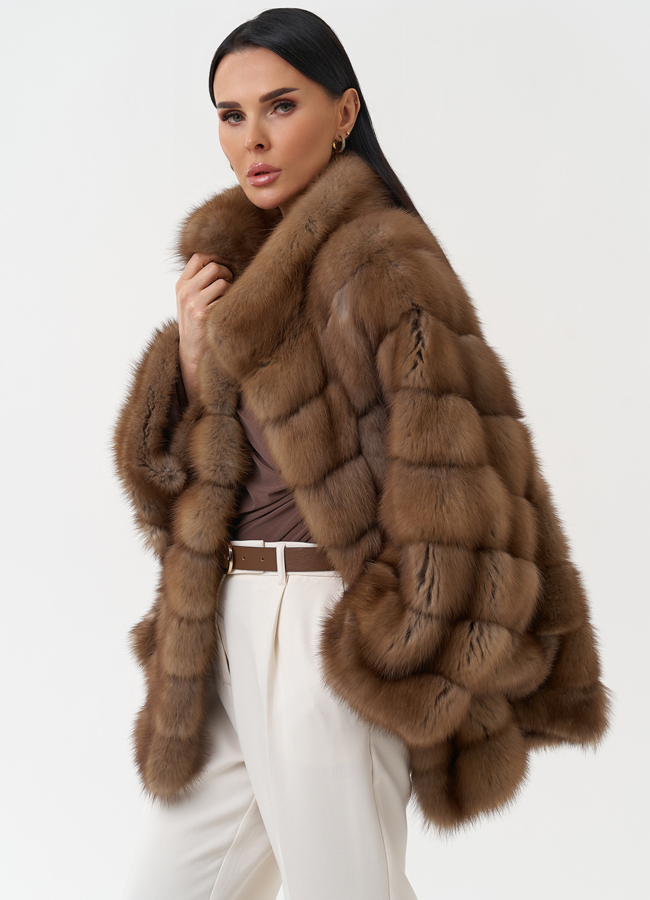 фото Шуба из куницы с воротником стойка модель № 30477 фото Шуба из куницы с воротником стойка модель № 30477