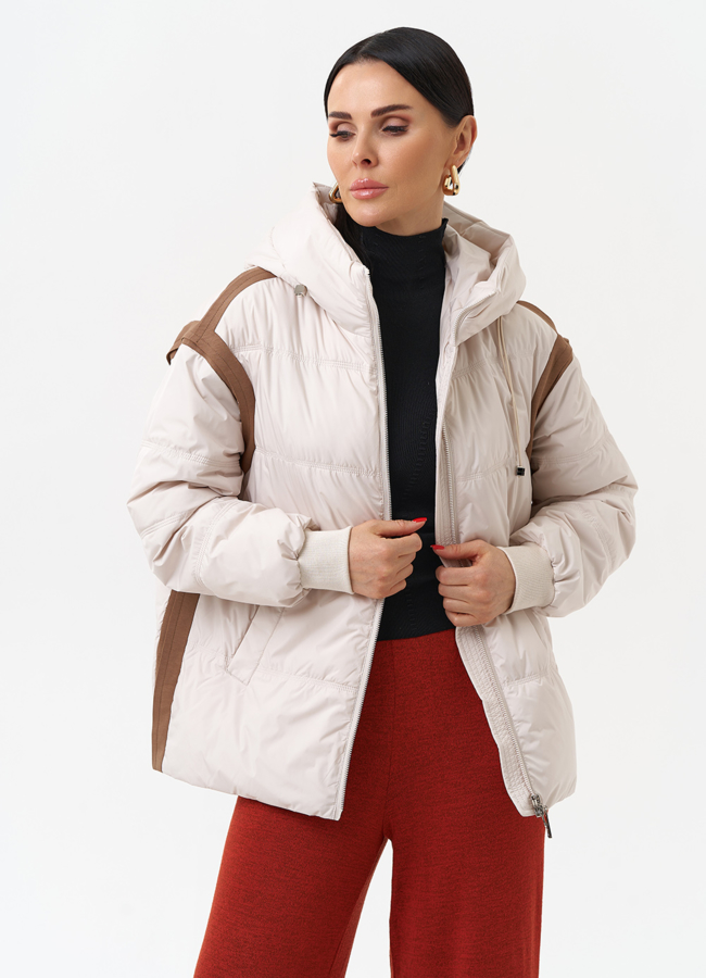 Женская утепленная куртка с капюшоном модель № 29944 универмаг малина