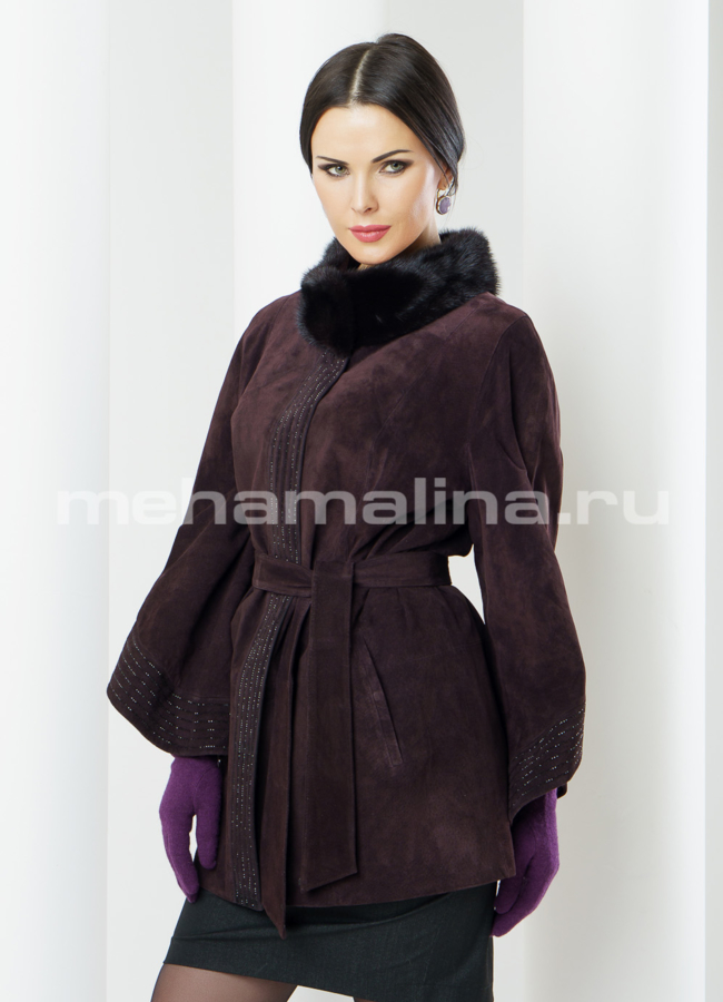Куртка из замши модель № K-281 универмаг малина