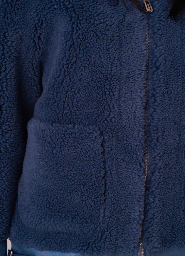 Жакет из шерсти в синем цвете модель № 19430 универмаг малина