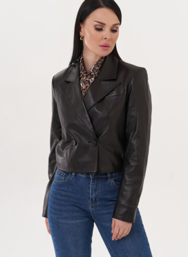 Кожаная куртка-пиджак 