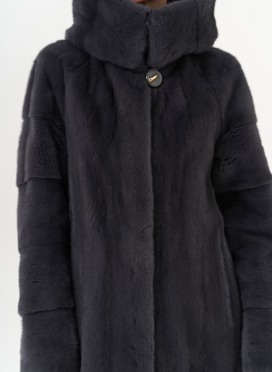 Шуба из норки в цвете графит