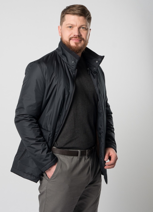 Мужская утепленная куртка синего цвета модель № GRADO универмаг малина