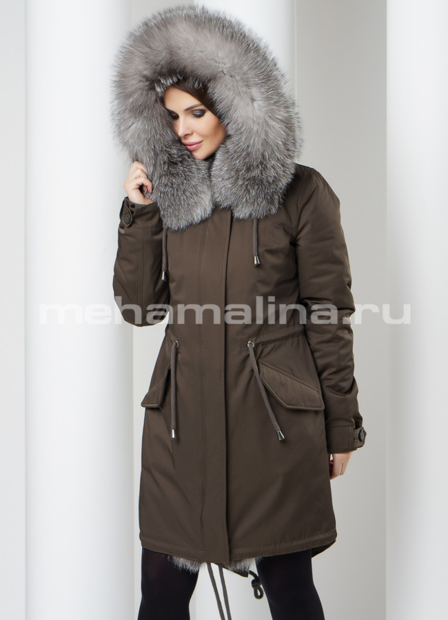 Удлиненная парка модель № П-210 универмаг малина