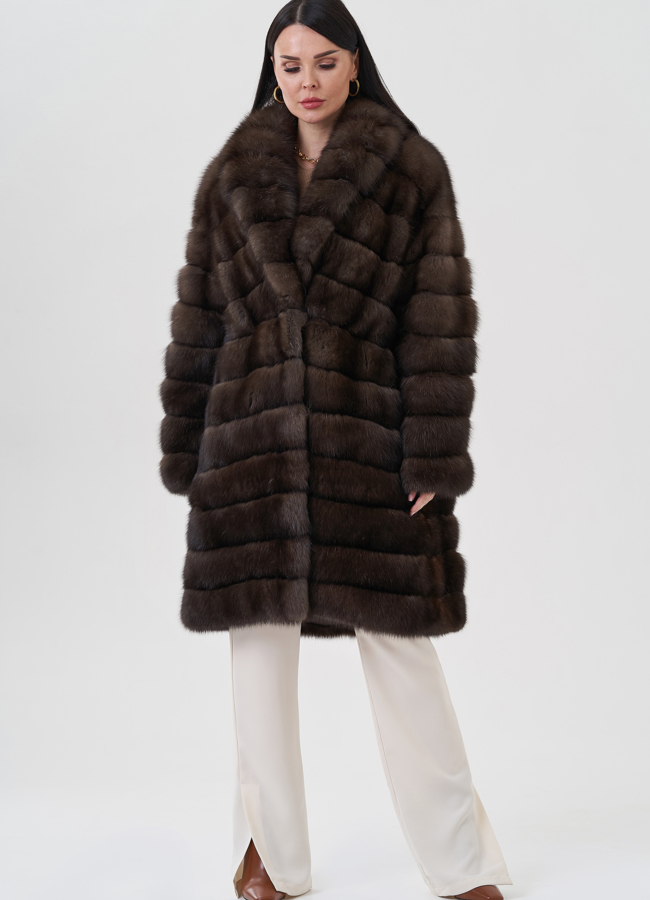 Шуба из соболя  модель № 24591 универмаг малина