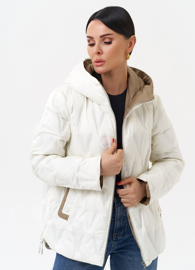 Женская утепленная куртка с капюшоном модель № 29940 универмаг малина