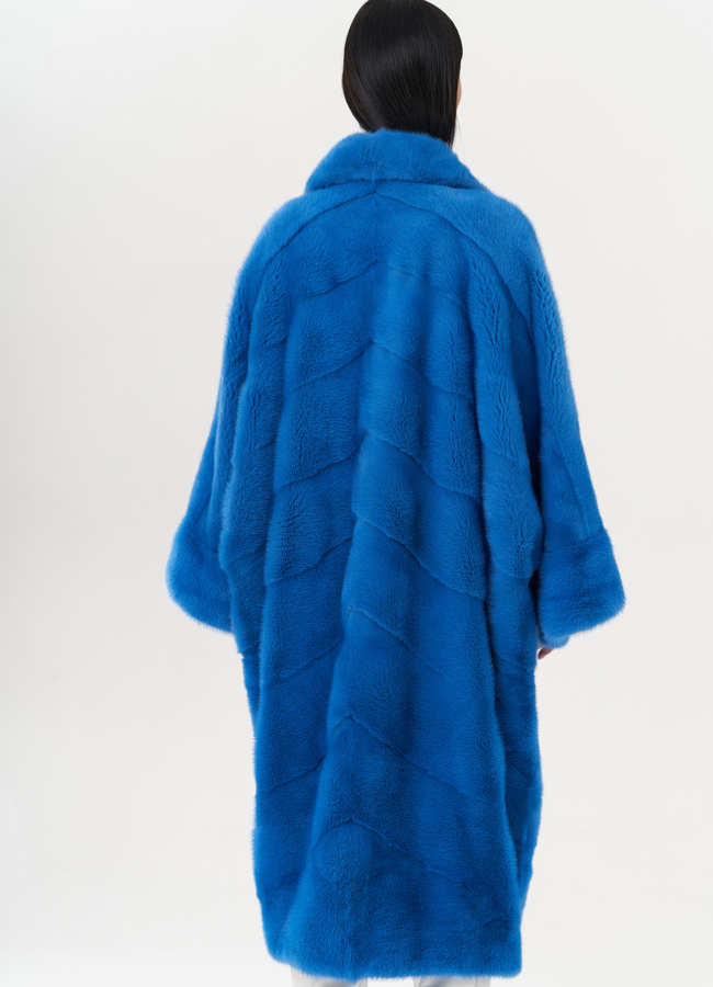 Шуба из норки оверсайз модель № 83713 в рассрочку