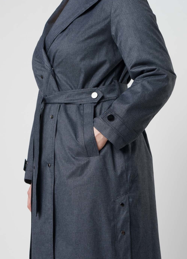 Плащ женский утепленный серого цвета модель № 20715 универмаг малина