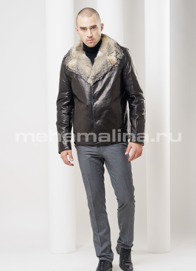 Дубленка мужская, английский воротник модель № DM-97 универмаг малина