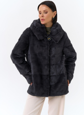 Куртка из меха норки с капюшоном