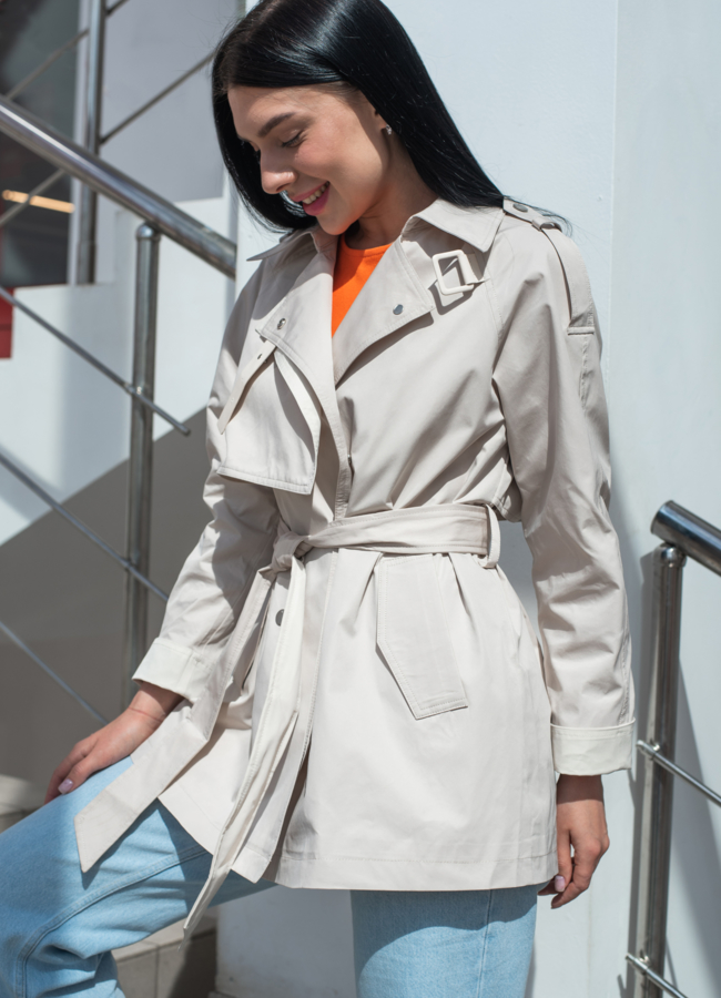 Тренч женский с поясом  модель № 22890 в рассрочку