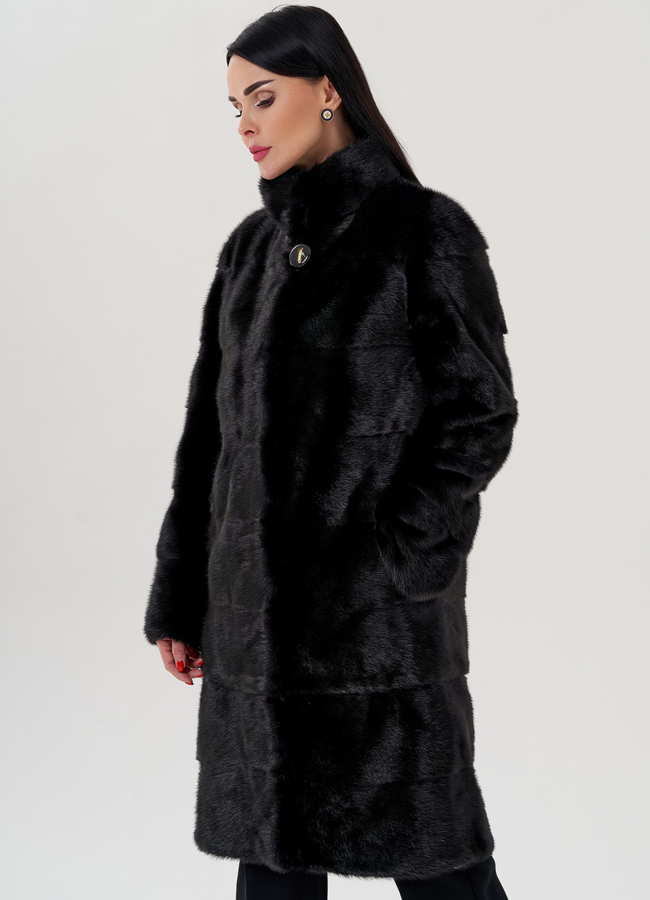 Норковая шуба модель № S-689 универмаг малина