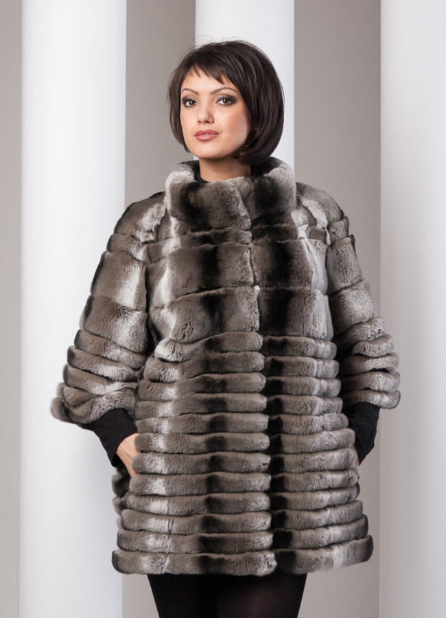 Меховое пальто модель № S-206 меха малина