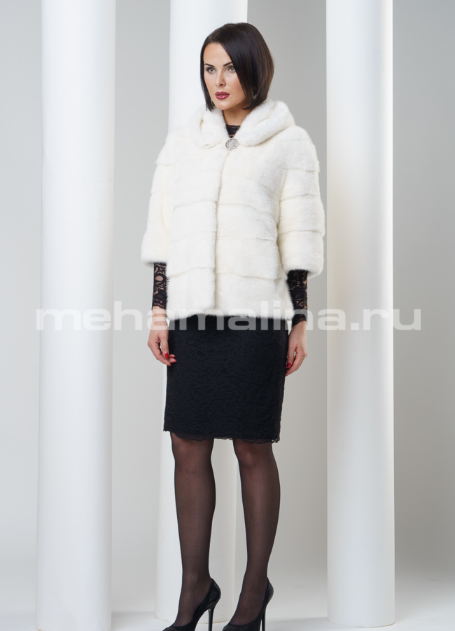 фото Шуба из норки укороченная модель № S-329