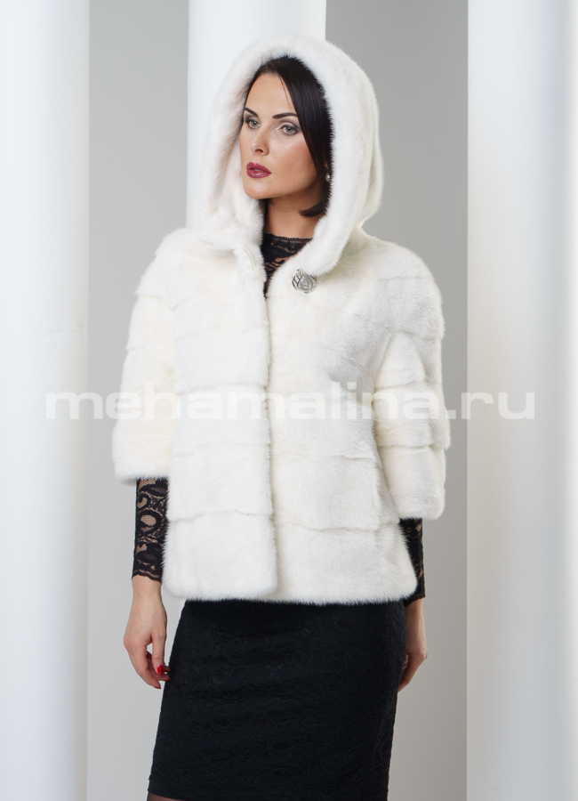 Шуба из норки укороченная модель № S-329 в рассрочку