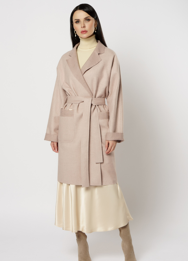 фото Пальто женское розового цвета модель № 10761