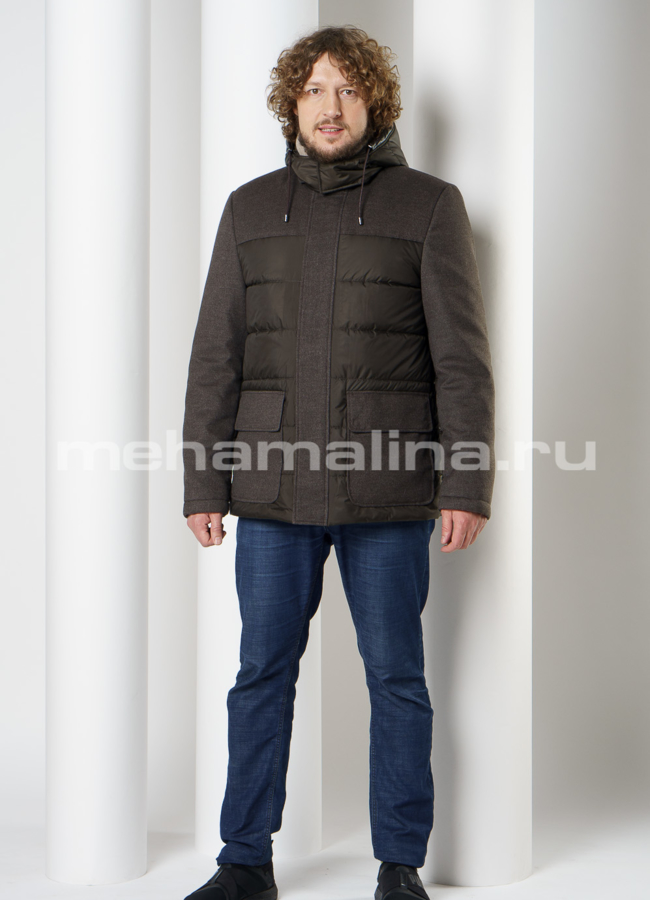 Куртка на молнии со съемным капюшоном модель № DM-135 универмаг малина