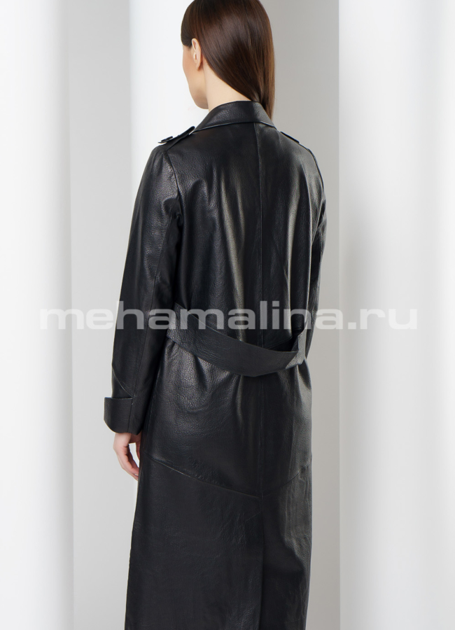 Плащ кожаный модель № K-433 универмаг малина