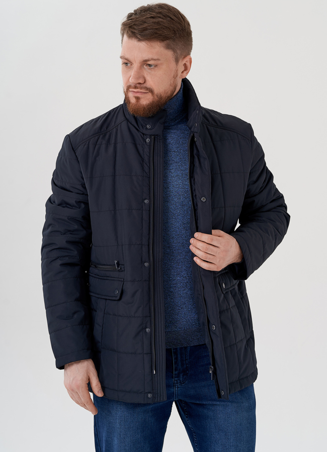 Куртка мужская утепленная синего цвета  модель № 22535 универмаг малина