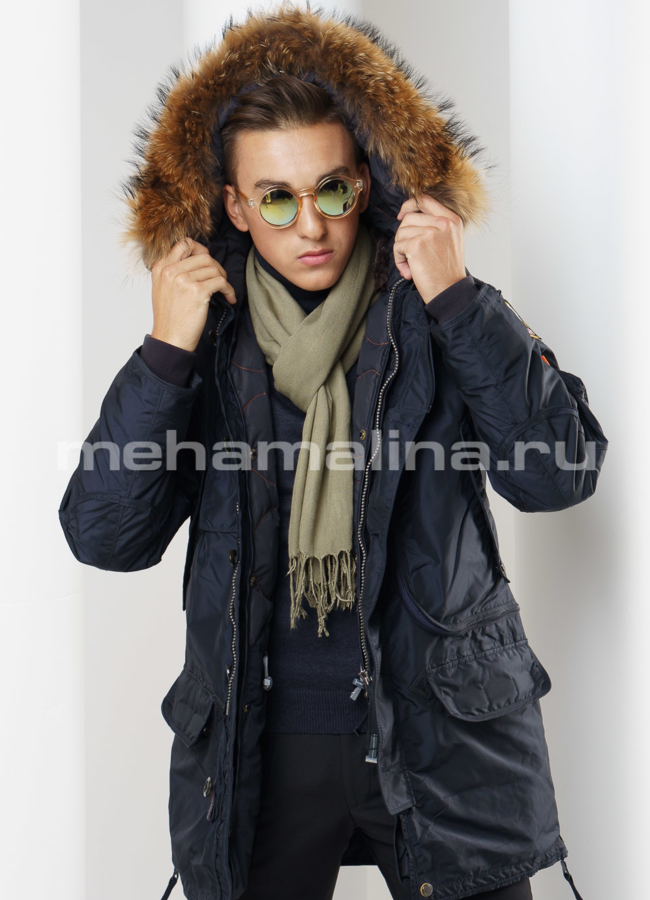 Мужская зимняя куртка модель № KM-16 универмаг малина