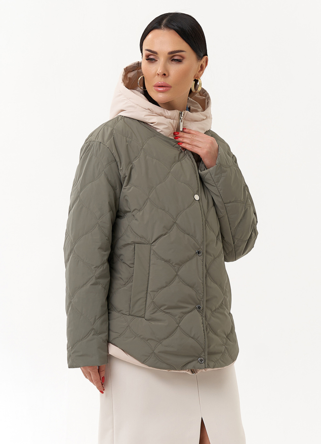 Женская утепленная куртка с капюшоном модель № 30084 в кредит