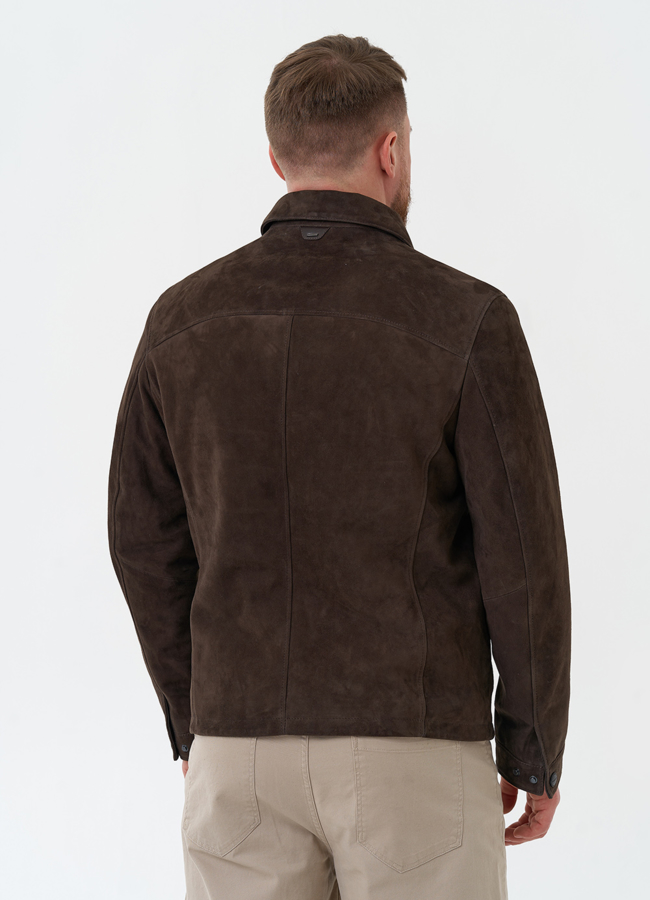 Мужская куртка из натуральной замши коричневого цвета модель № 30066 универмаг малина Мужская куртка из натуральной замши коричневого цвета модель № 30066 универмаг малина