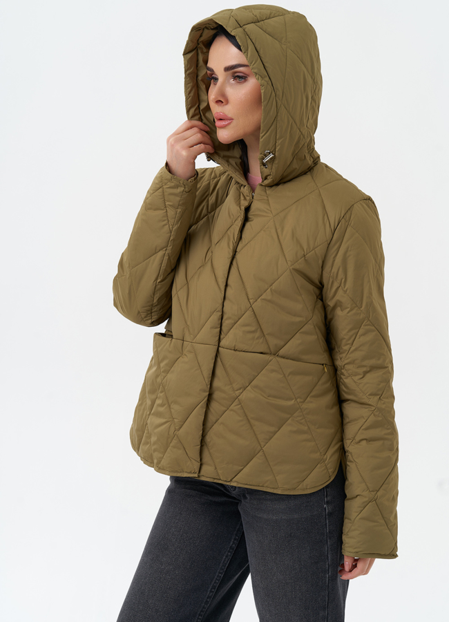 Легкая куртка с капюшоном модель № 28289 универмаг малина