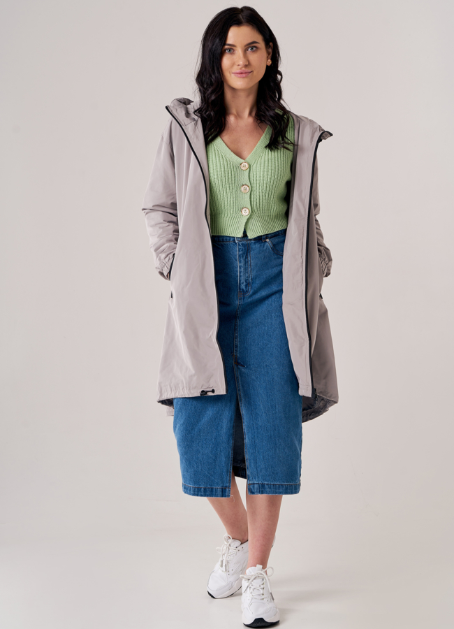 Плащ женский с капюшоном модель № 20776 универмаг малина