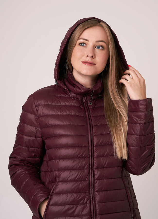 Куртка с капюшоном на молнии модель № 9907 в кредит