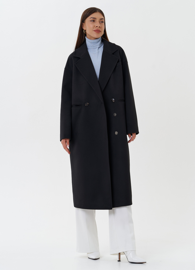 Классическое пальто с английским воротником модель № 27677 универмаг малина
