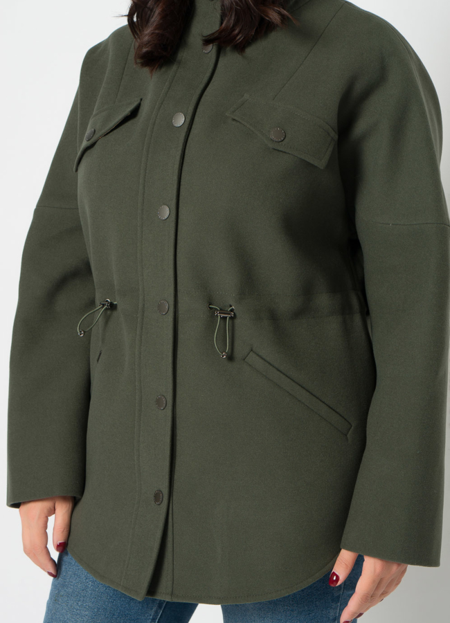 Парка женская в зеленом цвете с капюшоном модель № 21671 универмаг малина