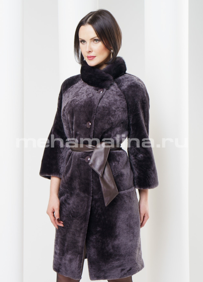фото Шуба астраган, отделка норка модель № S-316