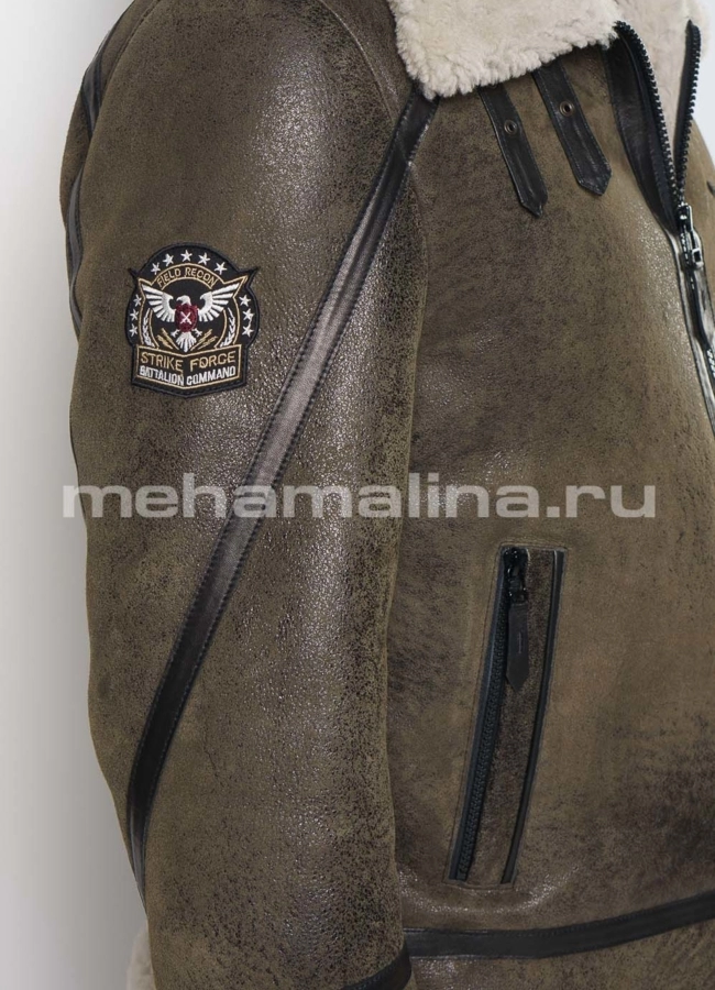 Мужская дубленка пилот  модель № DM-127 универмаг малина