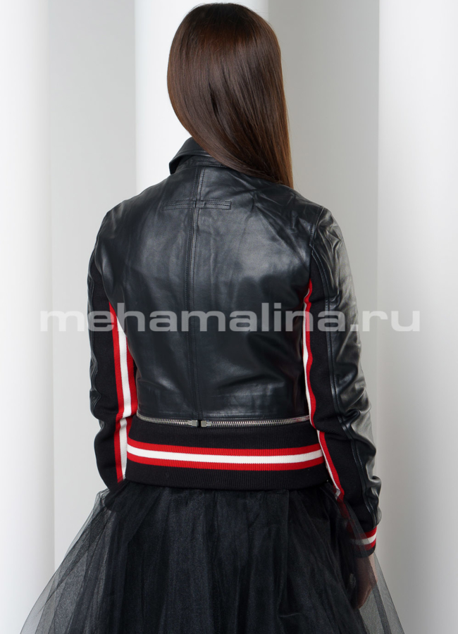 Кожаная куртка модель № K-412 в кредит