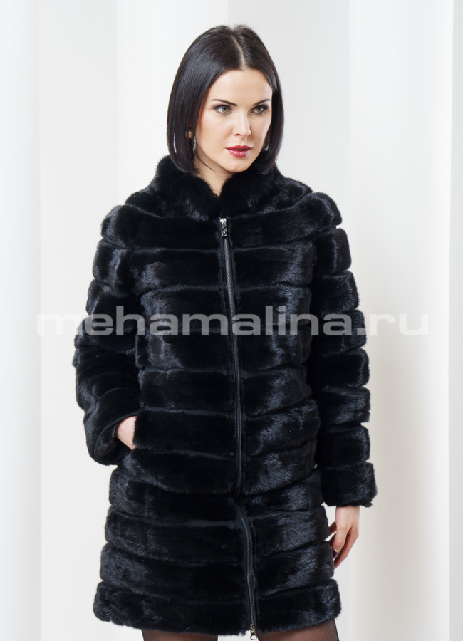Жакет из норки  модель № S-352 меха малина