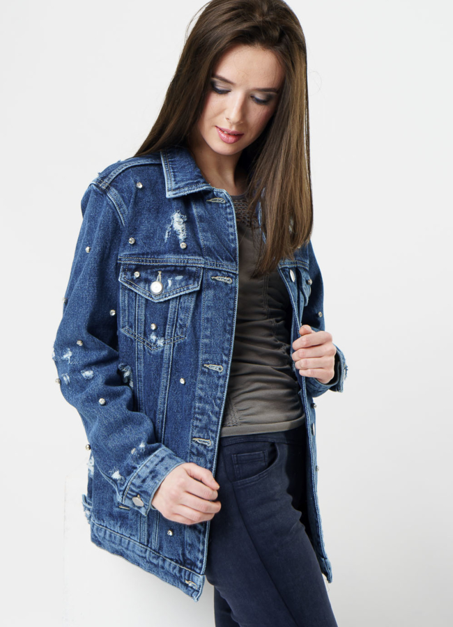 Куртка джинсовая  модель № 376-1 универмаг малина