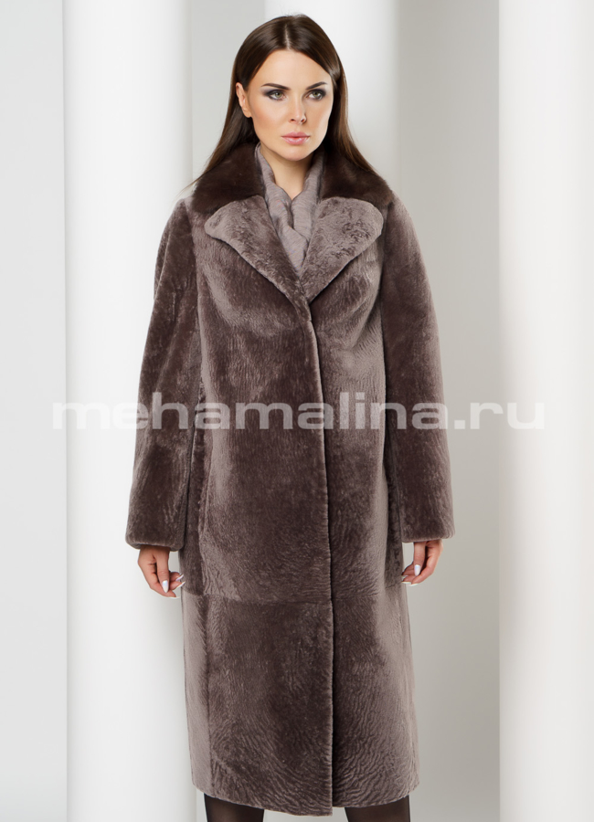 фото Удлиненная шуба из астрагана модель № S-617