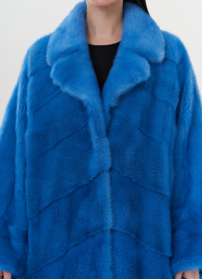 Шуба из норки оверсайз модель № 83713 в кредит