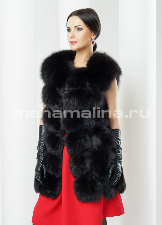 Жилет из песца модель № M-91 в кредит