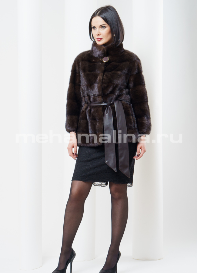 Норковая шуба поперечка модель № S-348 в рассрочку