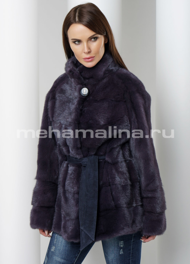 Шуба из норки модель № S-565 универмаг малина