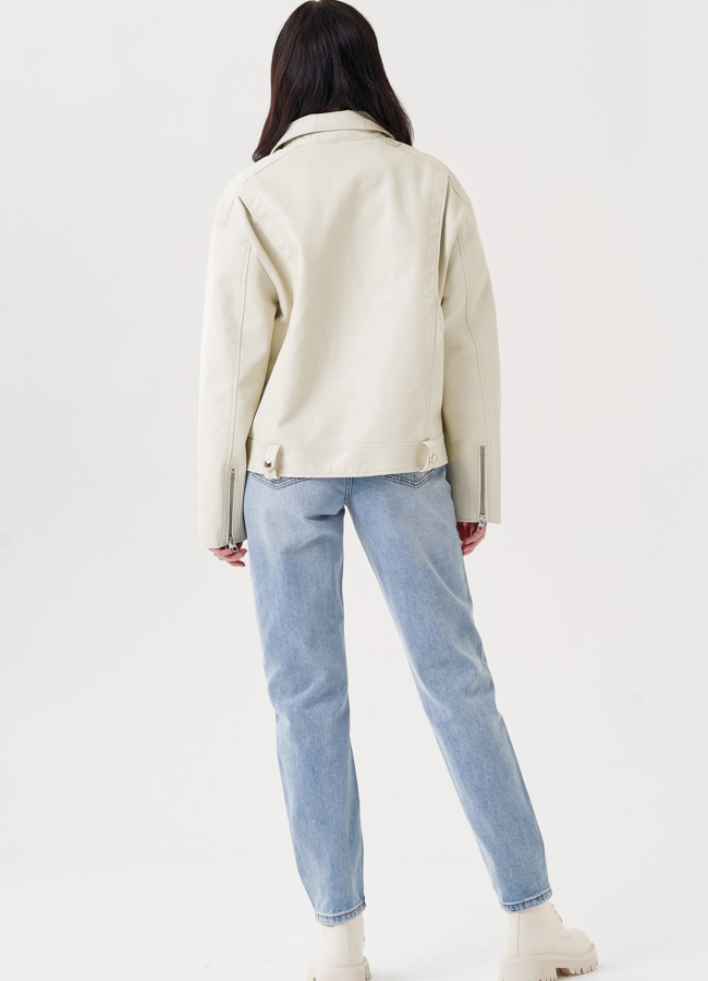 Женская куртка косуха из эко кожи  модель № 24451 универмаг малина