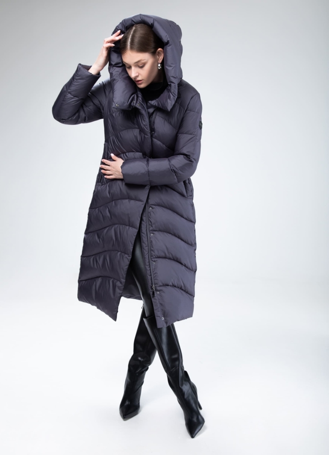 Женский пуховик с капюшоном  модель № 25780 в рассрочку