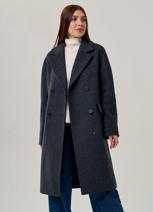 Женское пальто с английским воротником   модель № 23179 в рассрочку