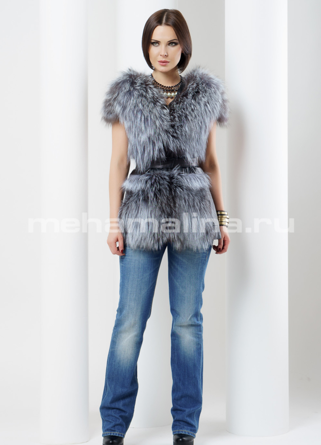 Жилет, чернобурка модель № M-117 в рассрочку