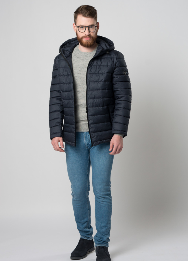 фото Мужская утепленная куртка с капюшоном модель № M9033