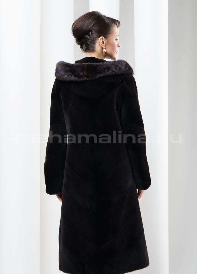 Шуба нутрия стриженная.  модель № S-137 в рассрочку