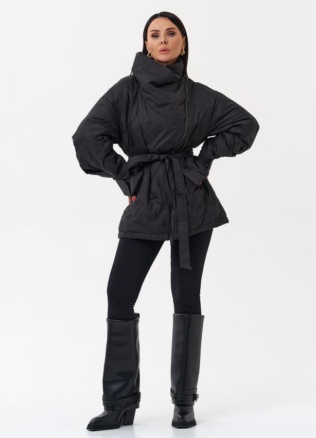 Женская куртка с объемным воротником модель № 29903 универмаг малина